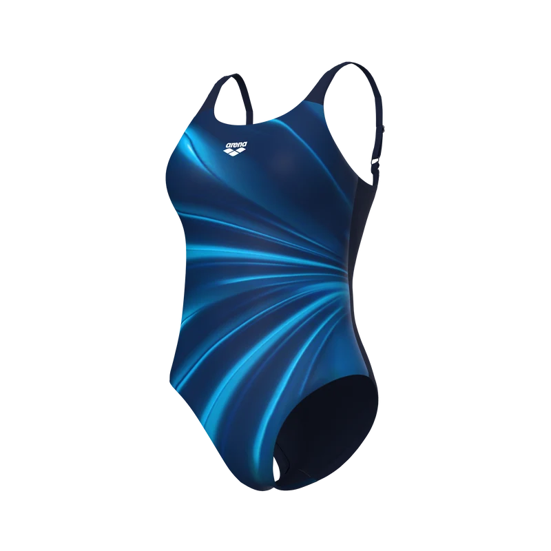 ARENA Glow Damen Badeanzug U-Back mit UV-Schutz