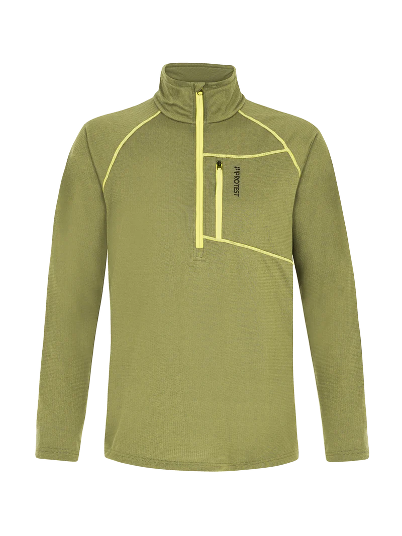 PROTEST PRTRekody 1/4 Zip Active Top Green