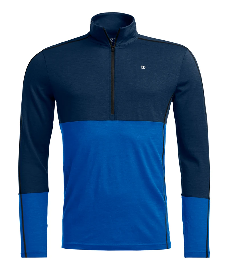 ORTOVOX 185 ROCK'n'WOOL ZIP NECK Men's Merino Wool