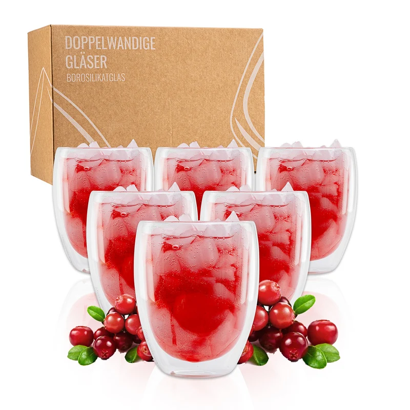 Latte Macchiato Gläser - 6er-Set - 330 ml
