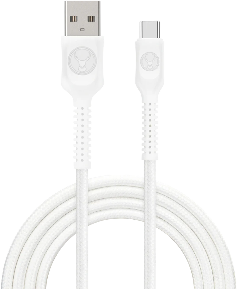 Bonelk Long-Life USB-A to USB-C 60W Cable, 2m, White