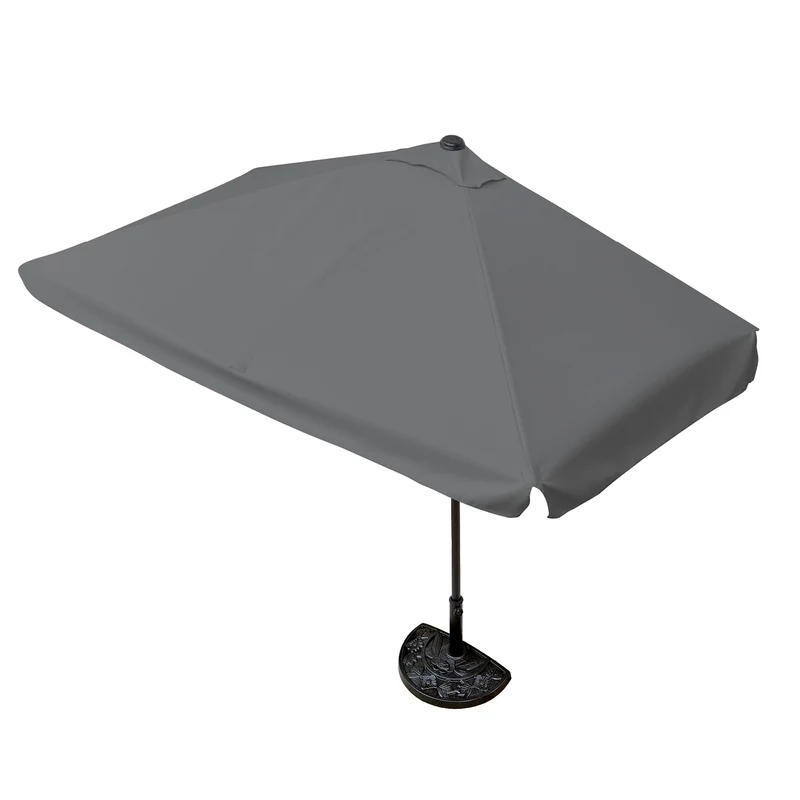 Sonnenschirm UV-Schutz mit Fuß - rechteckig 230x140 cm - grau