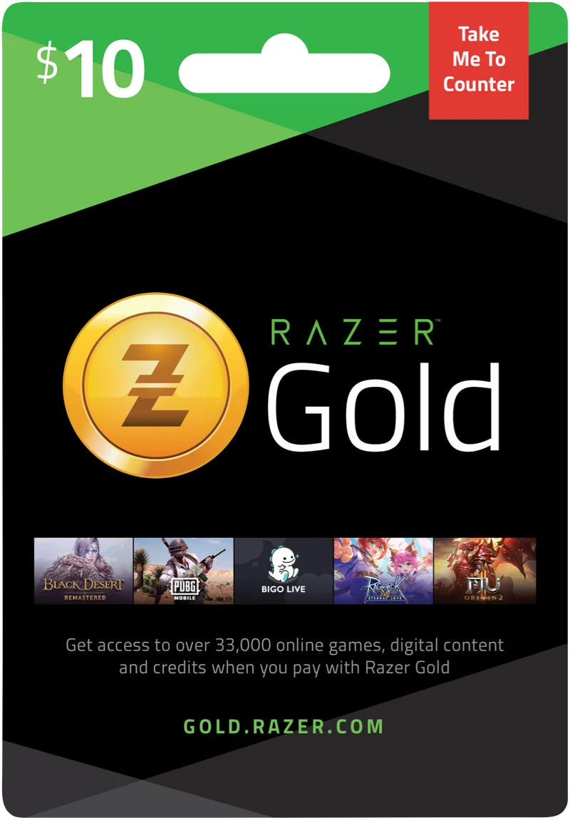 Razer Gold $10 Digital Gift Card