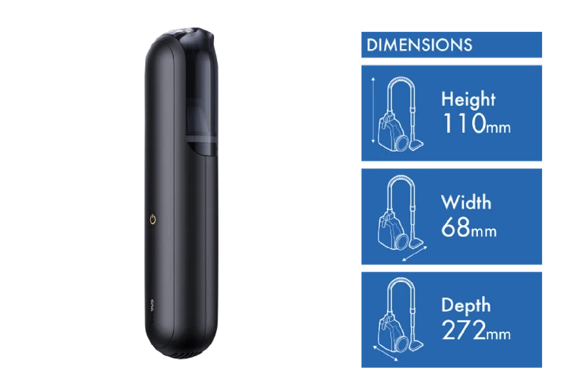 Baseus A0 Pro Car Vacuum Cleaner, Cluster Black