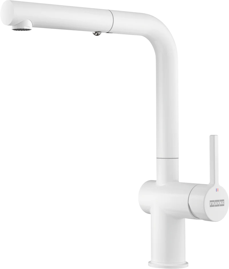 Franke Active L Pullout Tap with 2 Jets, Matt White