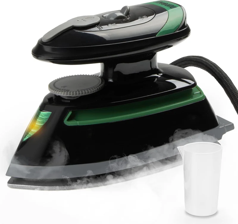 Duronic SI4 BG Mini Reisebügeleisen, 420W, 30ml Wassertank, Keramikfläche, 2 Betriebsspannungen