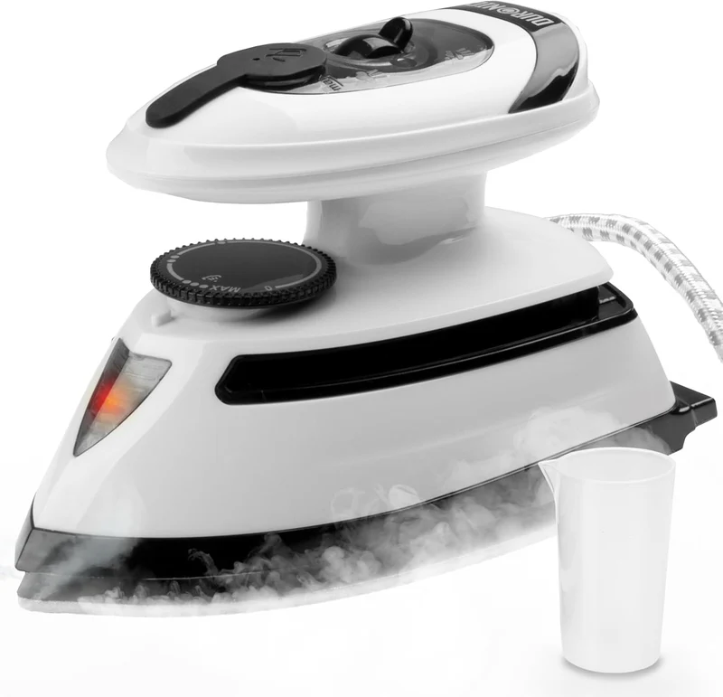 Duronic SI4 WB Mini Reisebügeleisen, 420W, 30ml Wassertank, Keramikfläche, 2 Betriebsspannungen