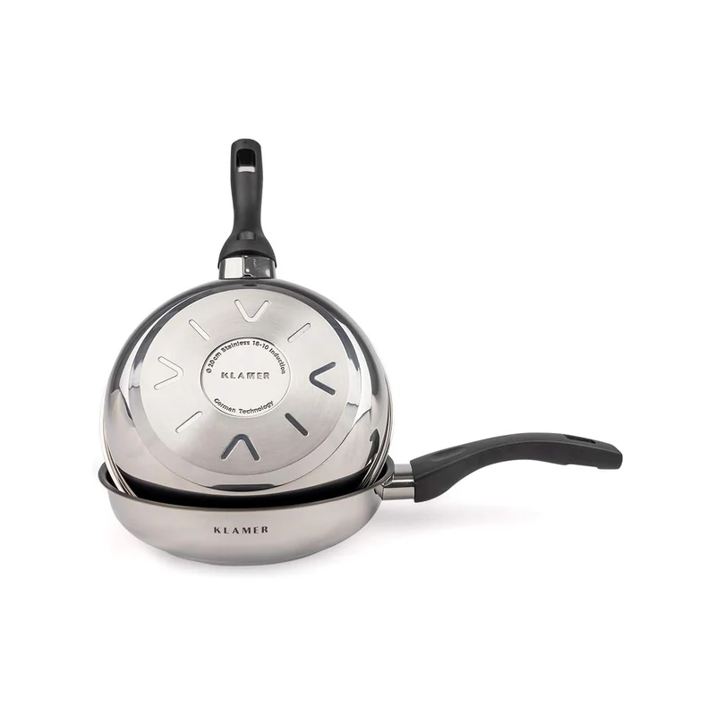 Profi Edelstahl-Bratpfanne 24cm