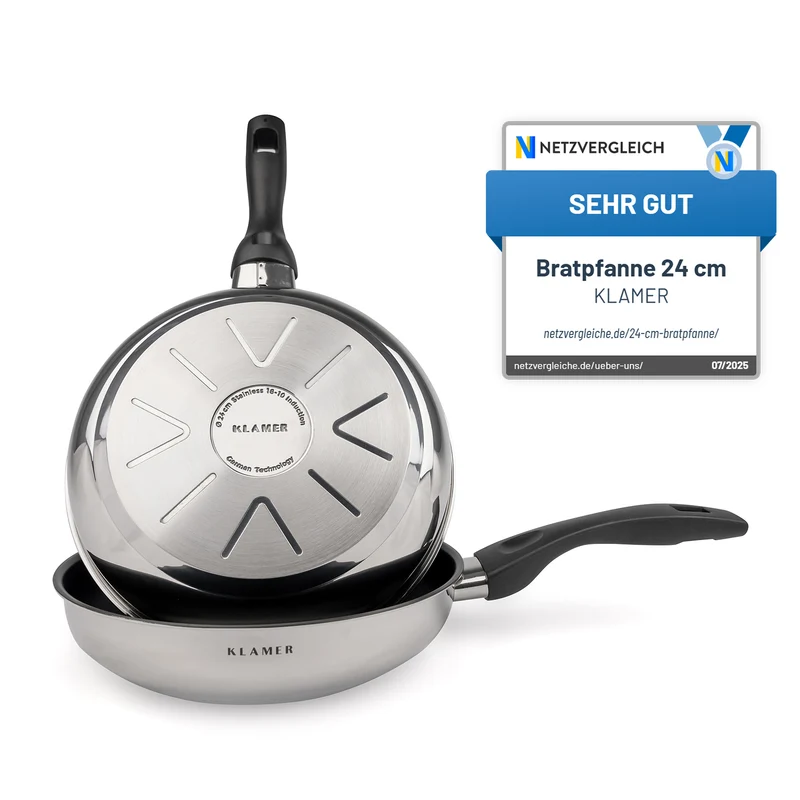 Profi Edelstahl-Bratpfanne 20cm