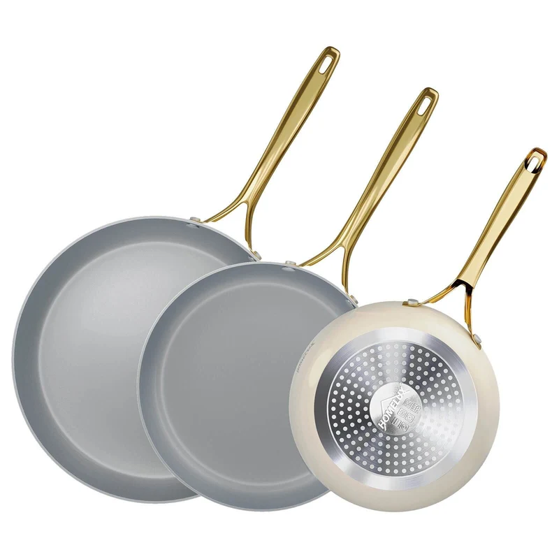 Keramik Antihaft Pfanne Induktion 20/24/28cm (Sie können einen einzelnen Artikel oder ein Set auswählen) Aluguss Bratpfanne Edelstahlgriff