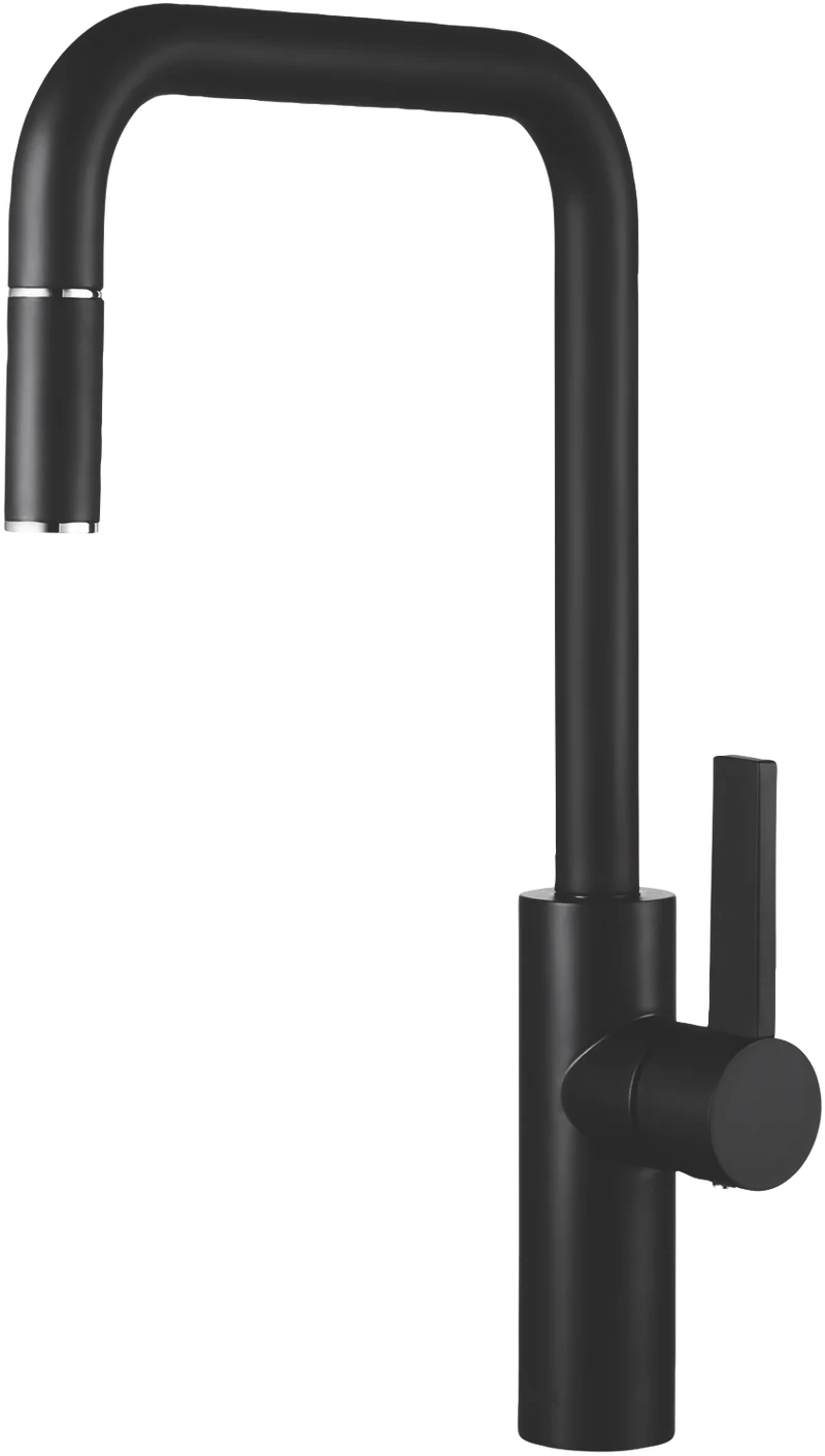 Abey Luz Kitchen Mixer with Pull Out, Black