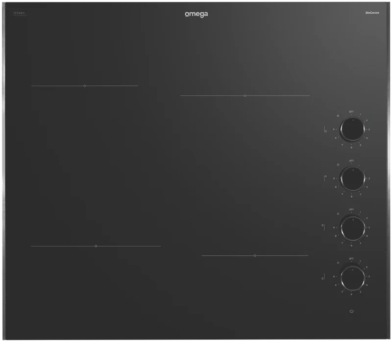 Omega 60cm Ceramic Cooktop with Knob Controls
