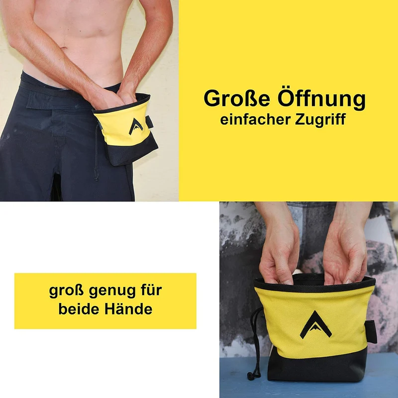 Kreidebeutel mit Hüftgurt - Gelb