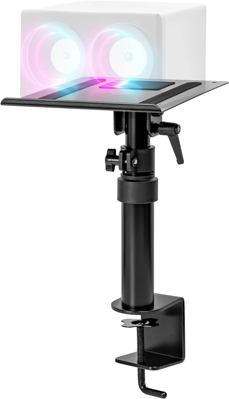 Duronic SPS15 Lautsprecherständer | Universelle Boxen Tischhalterung | Höhenverstellbar, Drehbar, Neigbar | Boxenständer für Satellitenlautsprecher | Heimkino, Recording Studio | HiFi Monitor Stativ