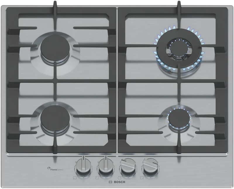 Bosch Series 6 60cm Gas Cooktop Stainless Steel