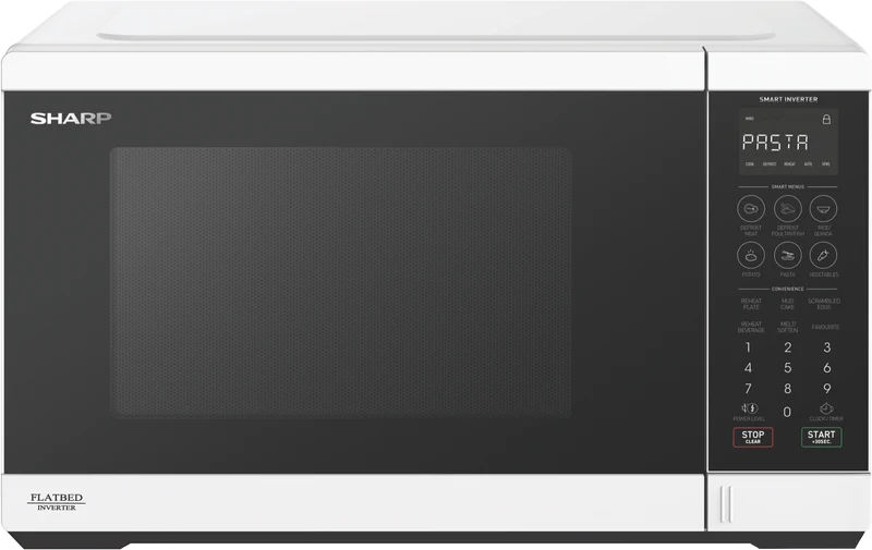 Sharp 32L 1200W Flatbed Microwave - White