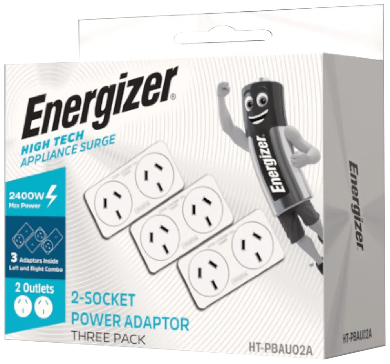 Energizer 2-Outlet Power Adapter (3 Pack)