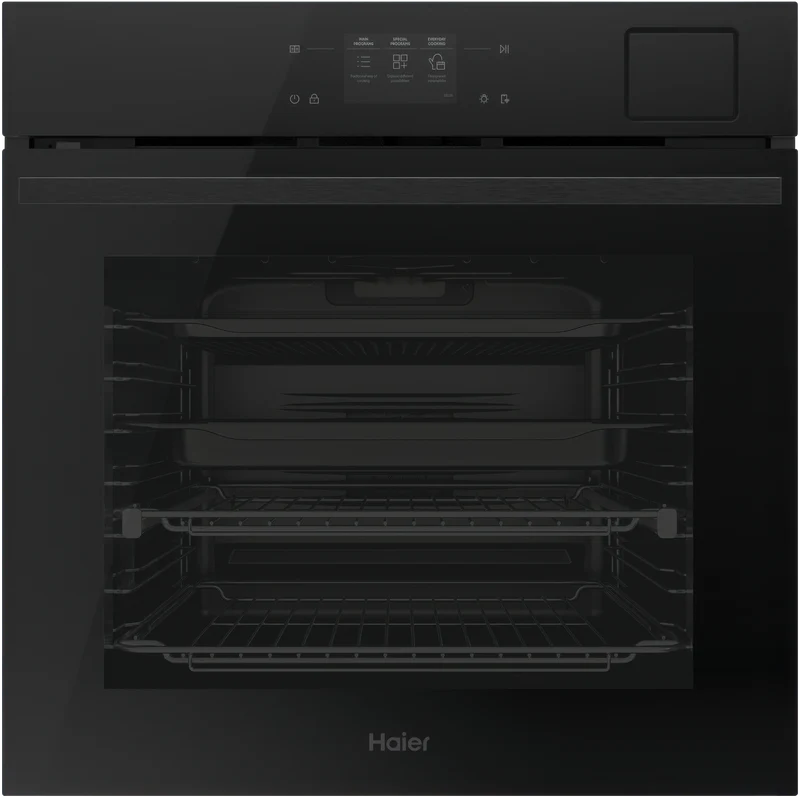 Haier 600 Series 60cm Pyrolytic Oven 25 Function Air Fry Steam Assist Plus Black