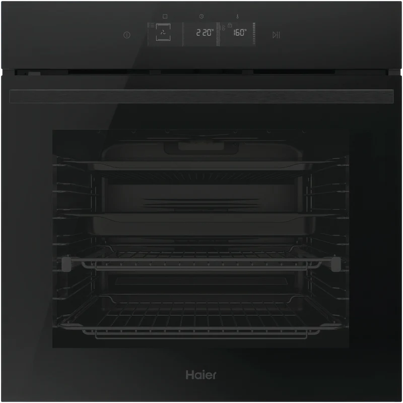 Haier 500 Series 60cm Pyrolytic Oven 14 Function Air Fry Steam Assist Black