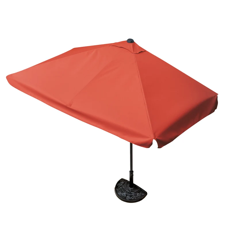 Sonnenschirm mit UV-Schutz und Fuß - rechteckig 230 x 140 cm - terracotta