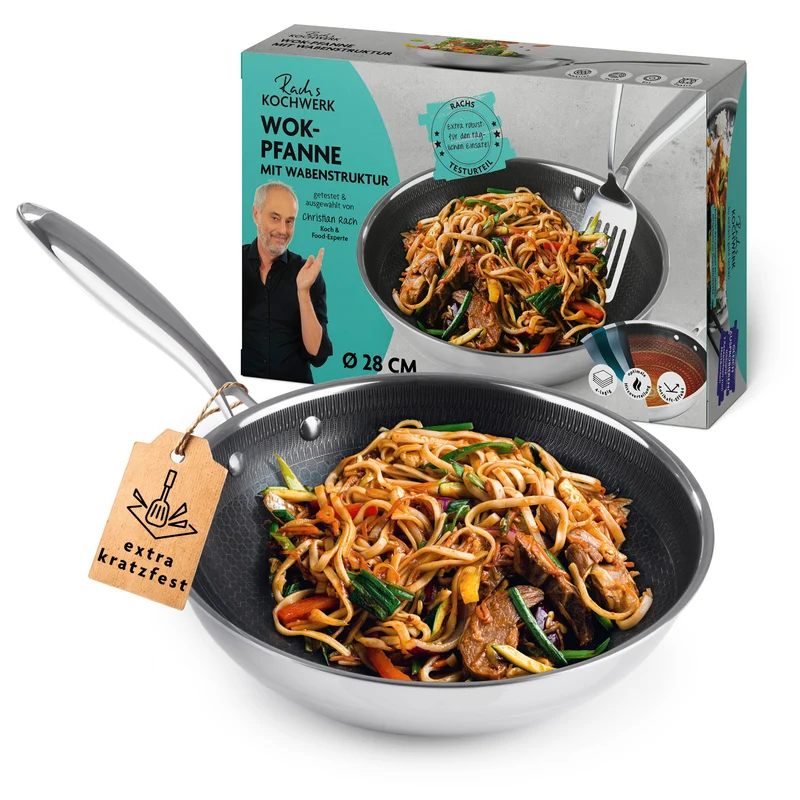 Wok-Pfanne mit Wabenstruktur Ø 28 cm