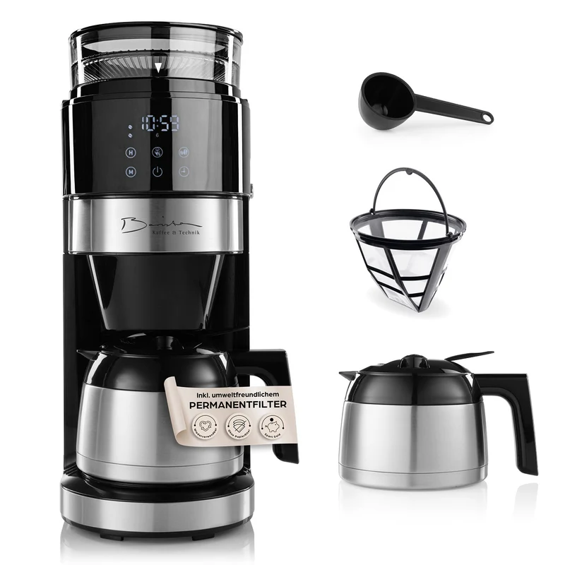 Filterkaffeemaschine Touch Iso mit Mahlwerk - Schwarz