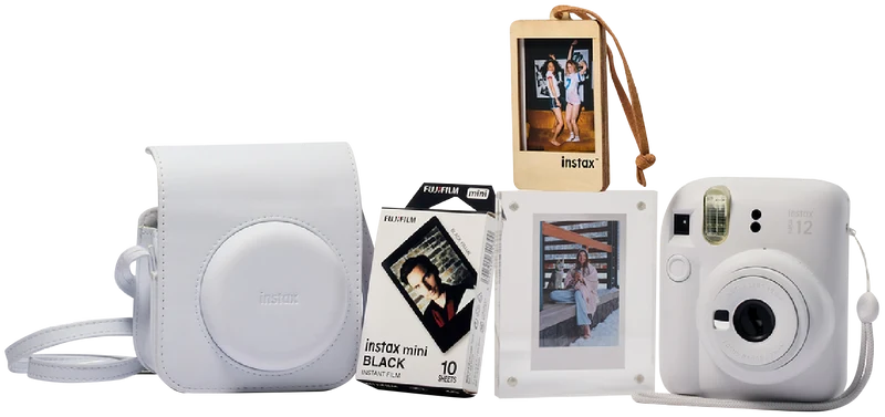Instax Mini 12 Memory Maker Bundle - Clay White