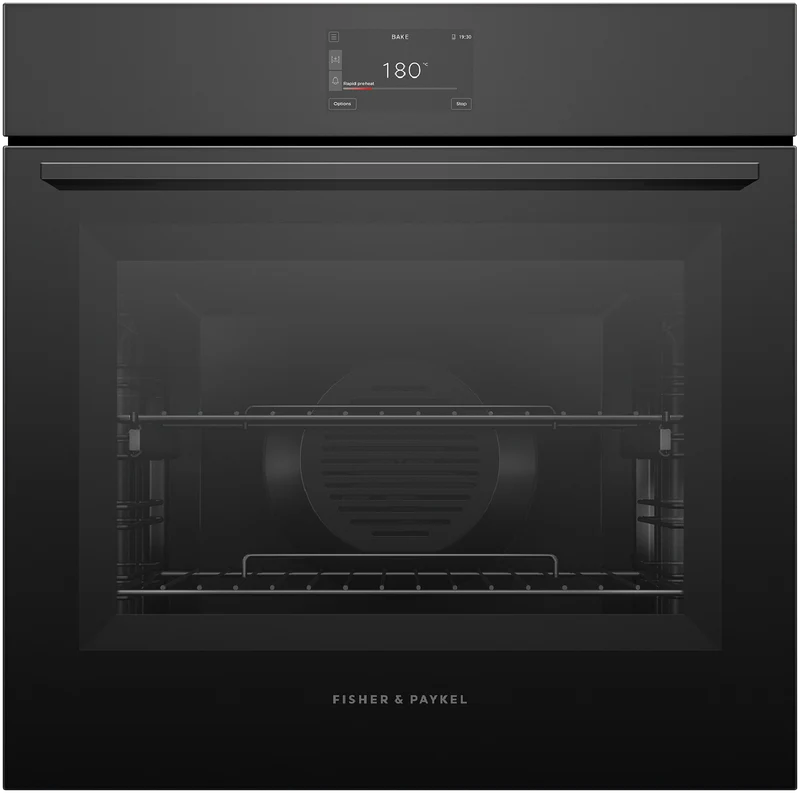 Fisher & Paykel 60cm Series 7 Minimal Pyrolytic Oven, Black Glass