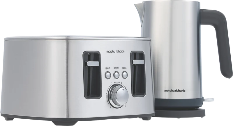 Morphy Richards Kettle And Toaster Breakfast Pack, Stainless Steel