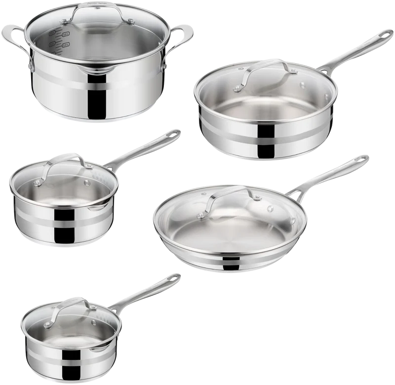Tefal Jamie Oliver Cook Smart Induction Stainless Steel 5pc Uncoated Set