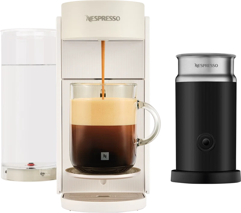 Nespresso Vertuo Up Capsule Coffee Machine Bundle (White)