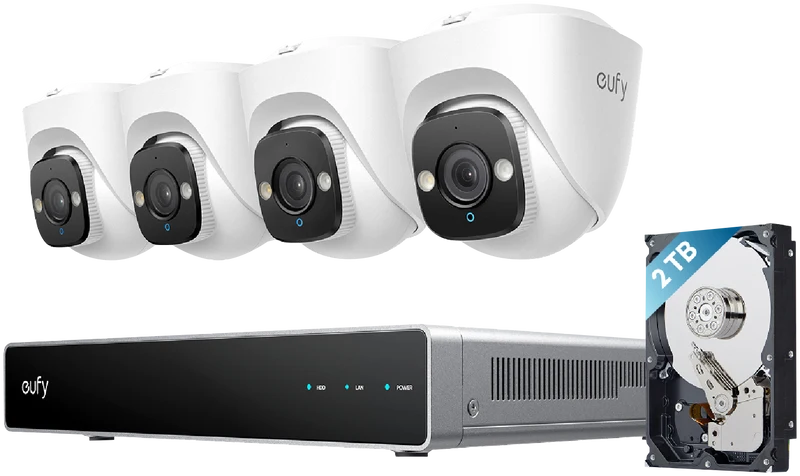 eufy E41 NVR POE 24/7 Security System with 4 Turret Cameras
