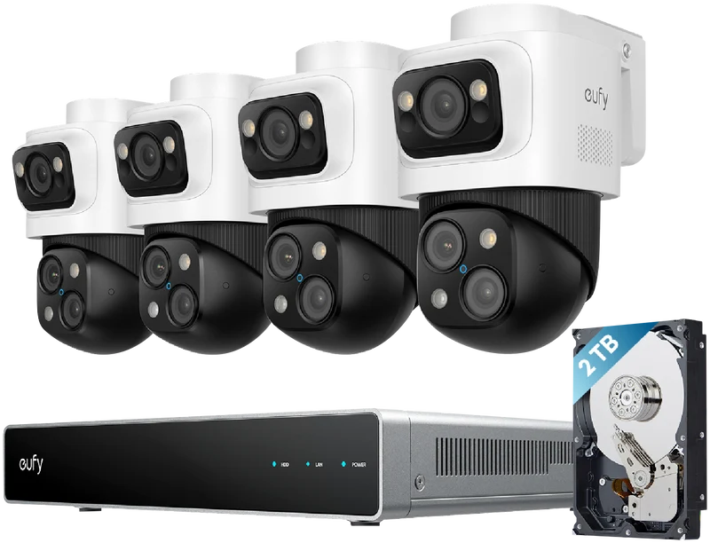 eufy S4 Max NVR POE 24/7 Security System with 4 PTZ Cameras