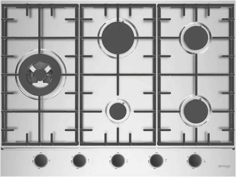Omega 70cm Gas Cooktop Stainless Steel