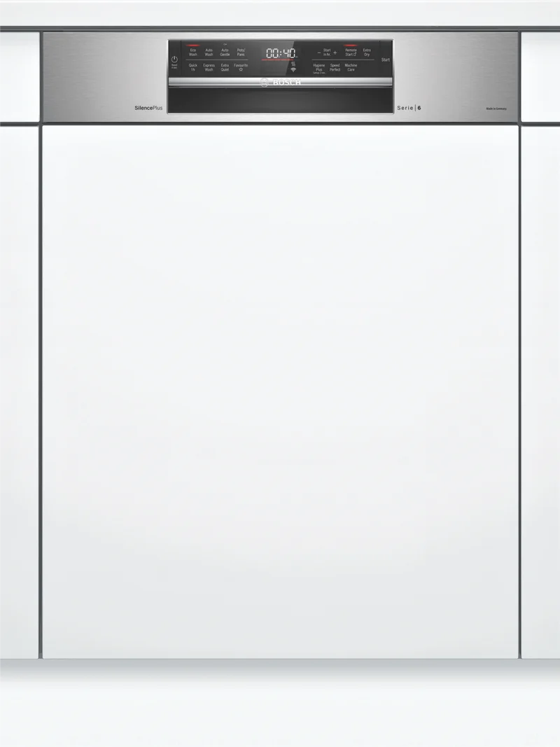 Bosch Series 6 60cm Semi-Integrated Dishwasher with Stainless Steel Panel