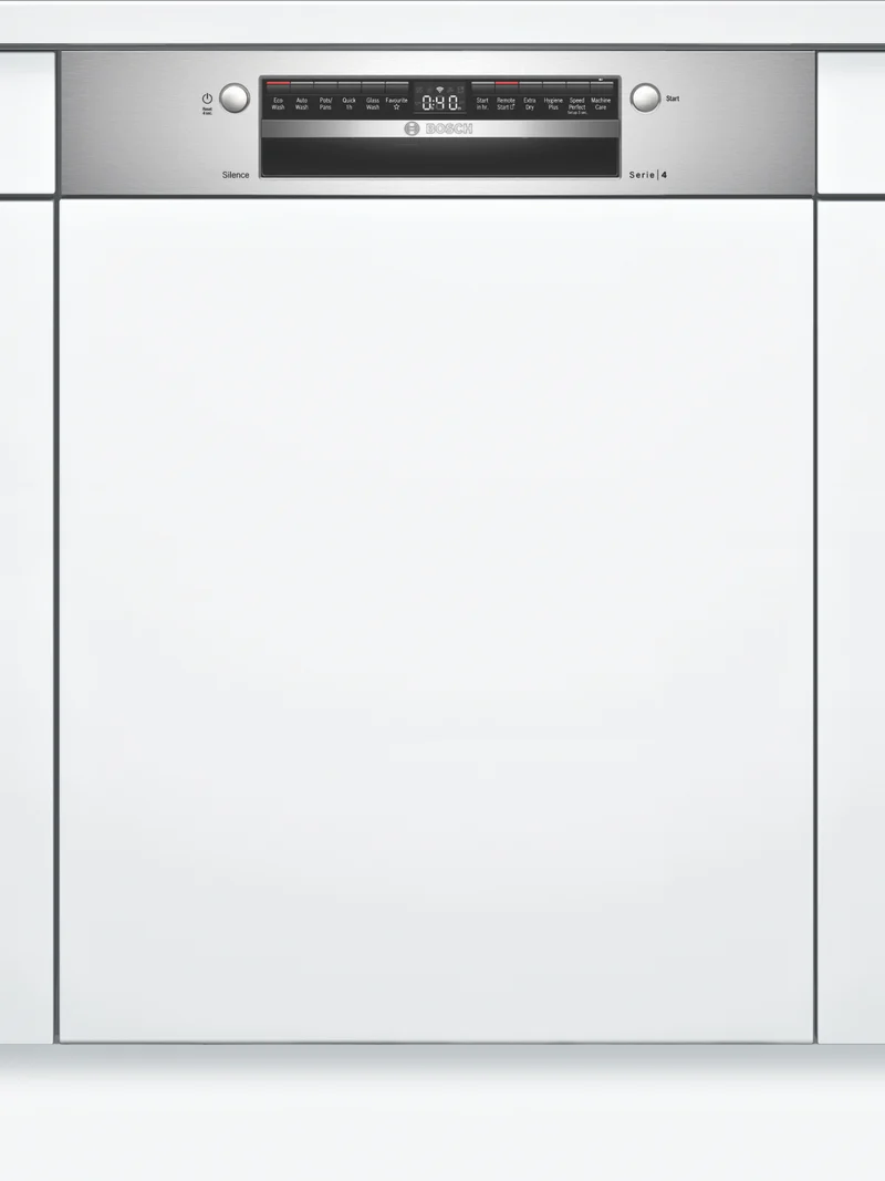 Bosch Series 4 60cm Semi-Integrated Dishwasher with Stainless Steel Panel