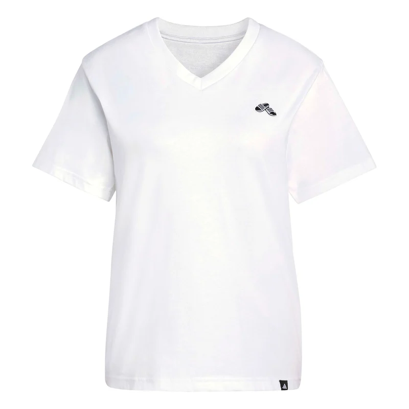 SUMMER SLIDE GRAPHIC T-SHIRT MIT V-AUSSCHNITT