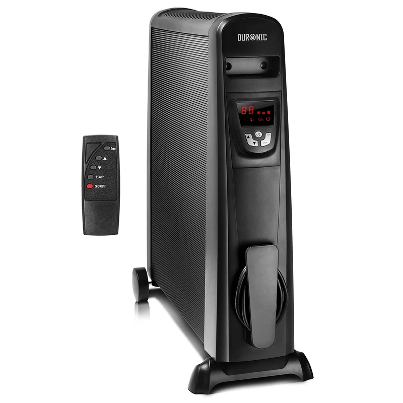 Duronic HV102 Elektroheizkörper 2500 Watt mit Mica-Wärmewellen | Fernbedienung und Display | Energiesparende Heizung | Aufgeheizt in 1 Min