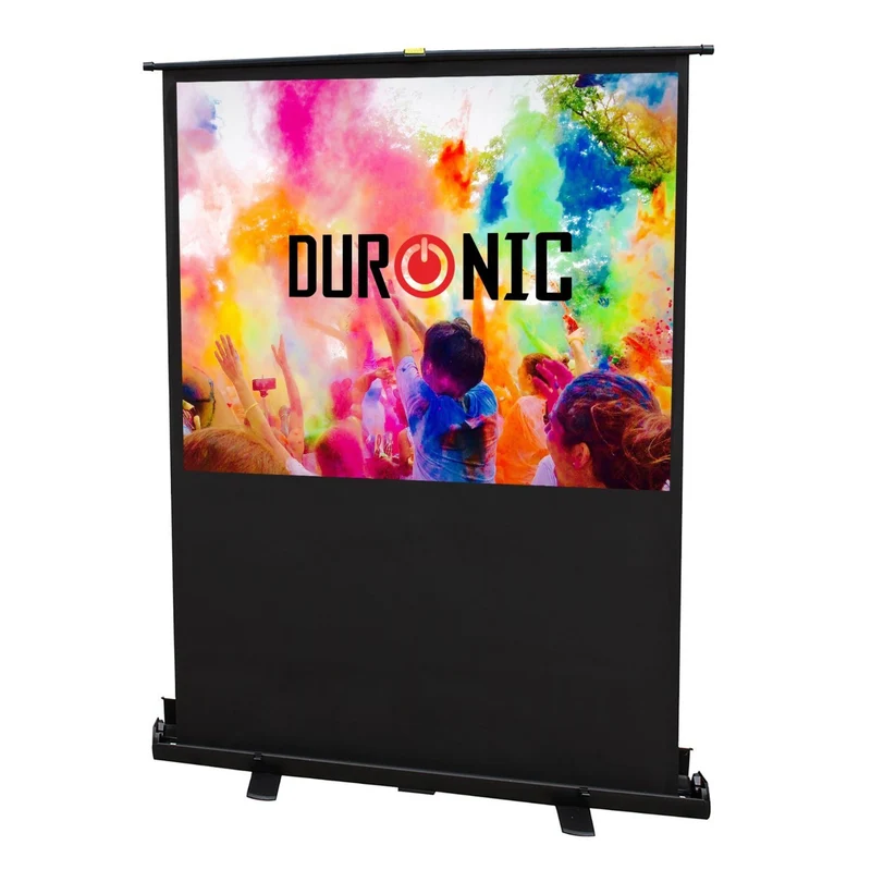 Duronic FPS100 Leinwand | 100 Zoll mobile Kofferleinwand 203x152 cm | 4:3 Heimkino 4K Full HD 3D | Projektionsleinwand Gain 1.0
