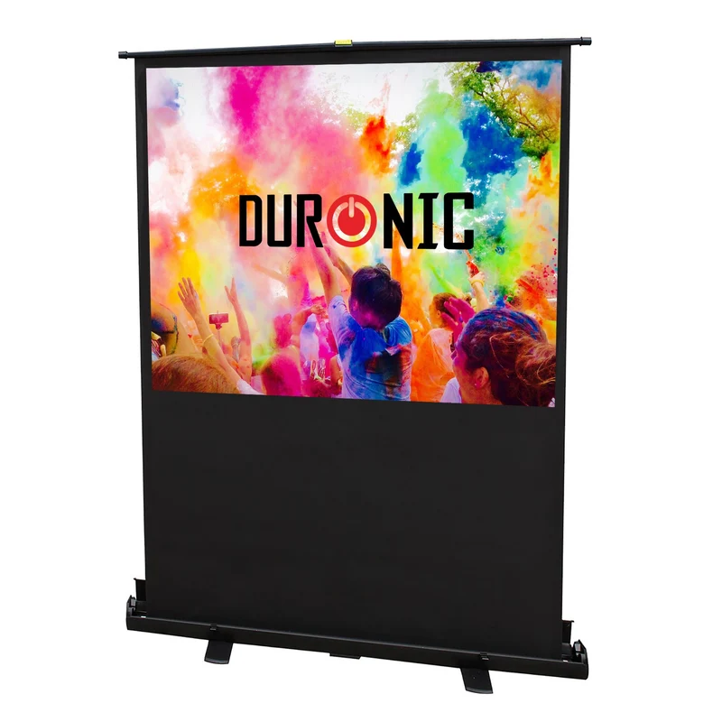 Duronic FPS60 Leinwand, 60 Zoll mobile Kofferleinwand mit 122 cm x 91 cm, 4:3 Heimkino mit 4K Full HD 3D, Projektionsleinwand für Beamer, Gain 1.0, Beamerleinwand für Büro und Präsentationen