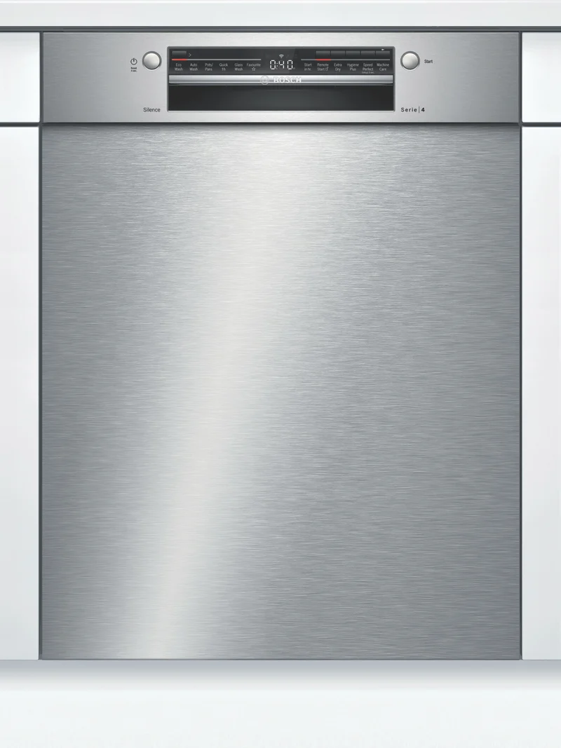 Bosch Series 4 60cm Under Bench Dishwasher, Stainless Steel