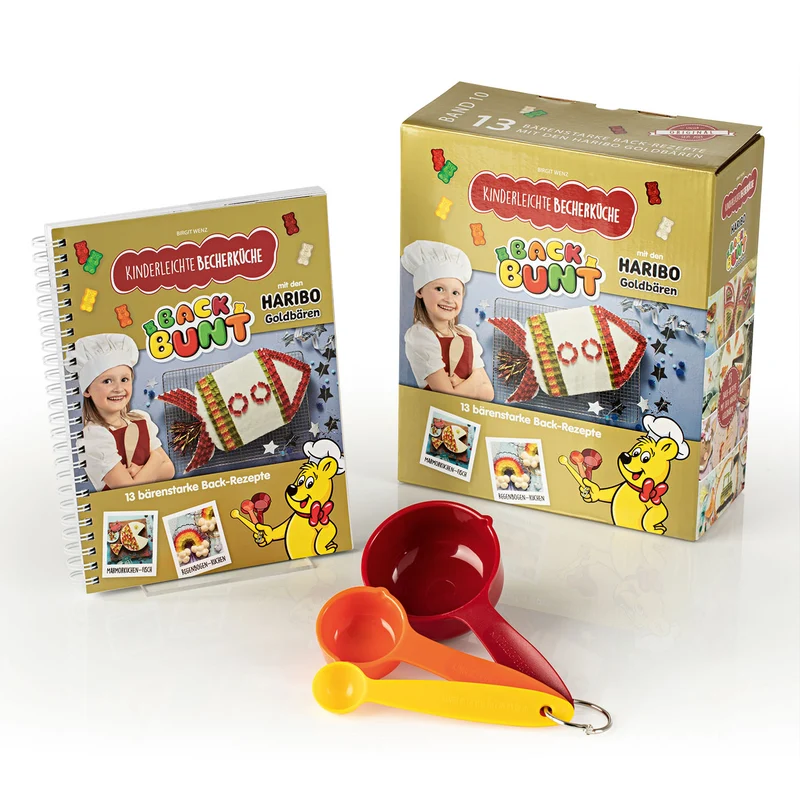 Rezeptbuch mit Messbecher-Set - Band 10: Back bunt mit den Haribo Goldbären