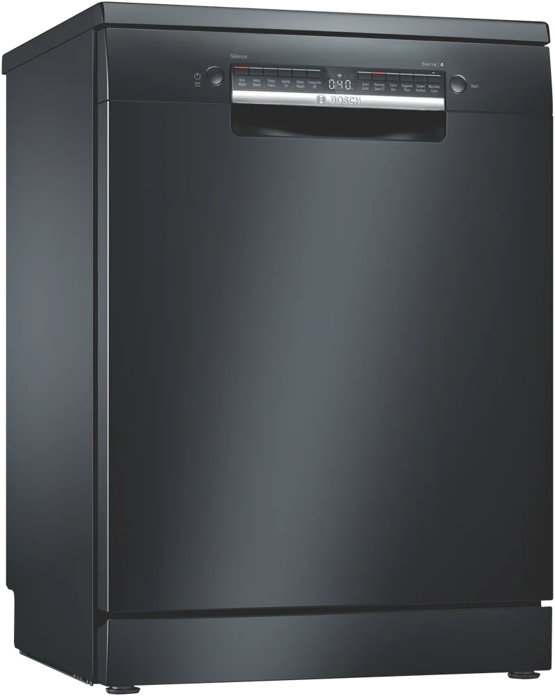 Bosch Series 4 Freestanding Dishwasher, Black Inox