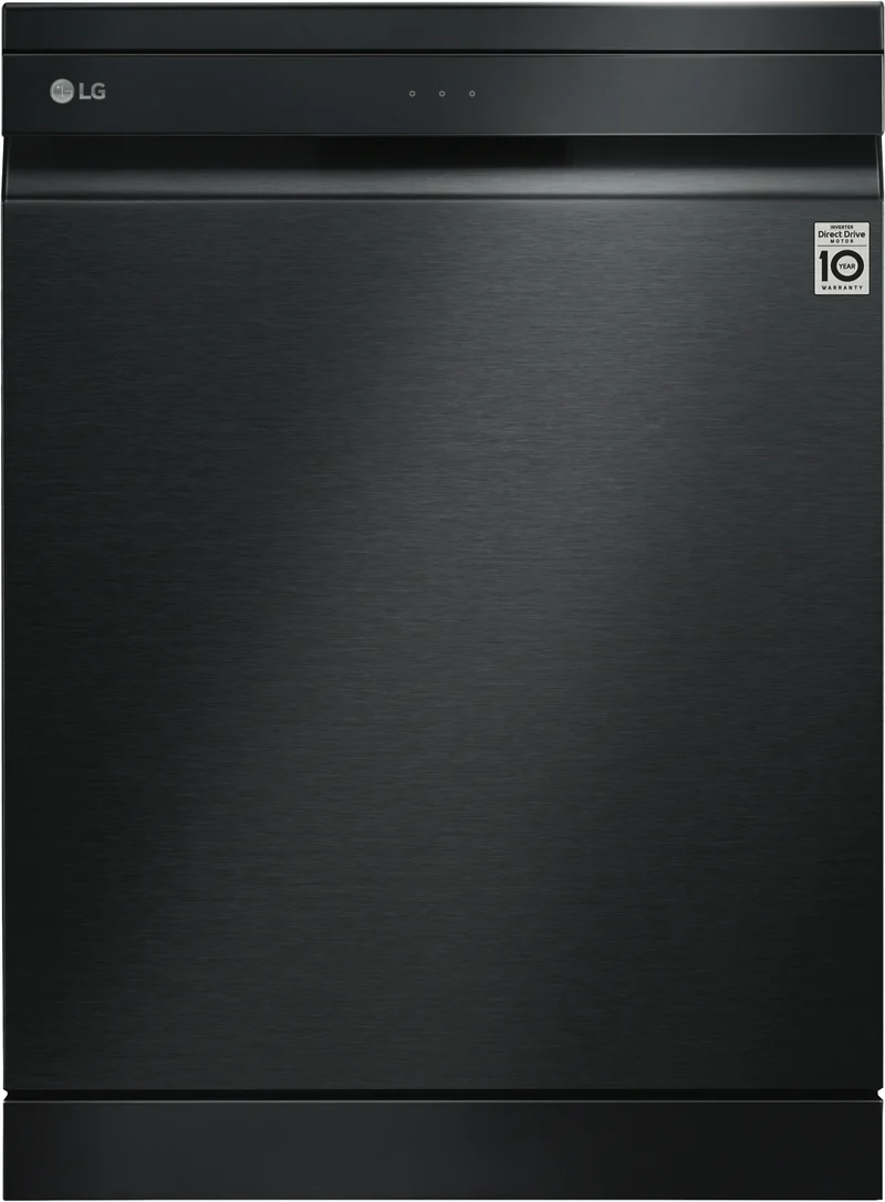 LG 60cm 15 Place QuadWash TrueSteam Freestanding Dishwasher Matte Black