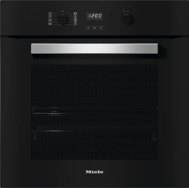 Miele 60cm Built-In Oven, 76L Capacity with Rapid Heat-Up, Obsidian Black