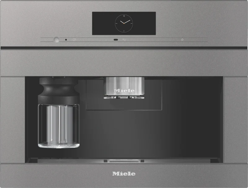 Miele 45cm Built-In Coffee Machine with AutoDescale and Plumbed-In DirectWater Connection, Obsidian Black