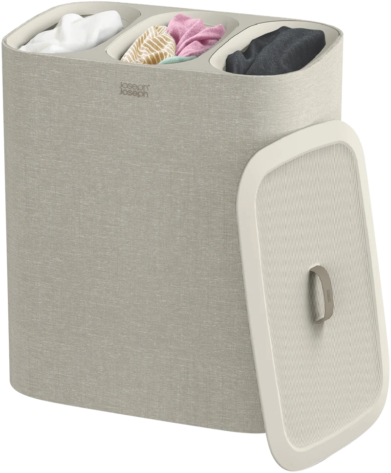 Joseph Joseph Tota Trio 90L Laundry Separation Basket Ecru