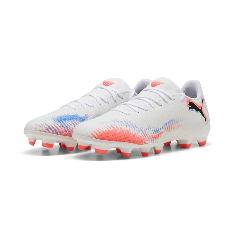 PUMA FUTURE 8 PLAY FG/AG Fußballschuhe Weiß/Schwarz/Rot