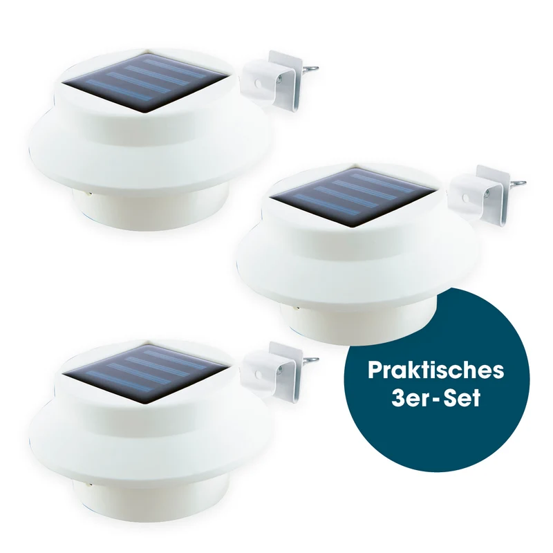 Dachrinnen-Leuchten - 3er-Set