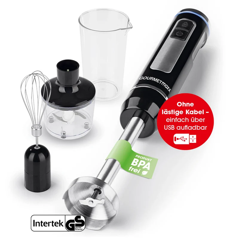 Akku-Stabmixer mit XL-Zubehör-Set